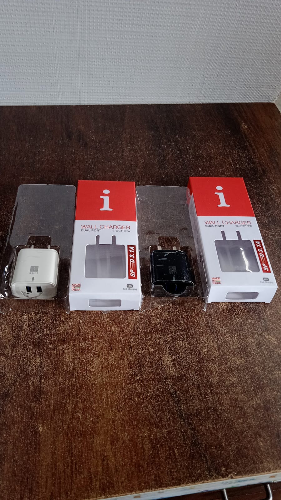 iBall Dual USB Wall Charger 5V/3.1A – High-Speed Dual Port Fast Charging Adapte (1 Pc) iBall Dual USB Wall Charger 5V/3.1A – High-Speed Dual Port Fast Charging Adapte (1 Pc)